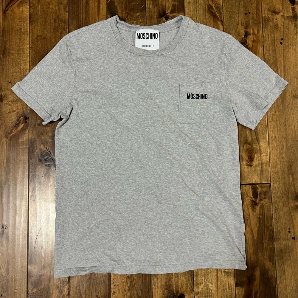 Moschino grey pocket t shirt